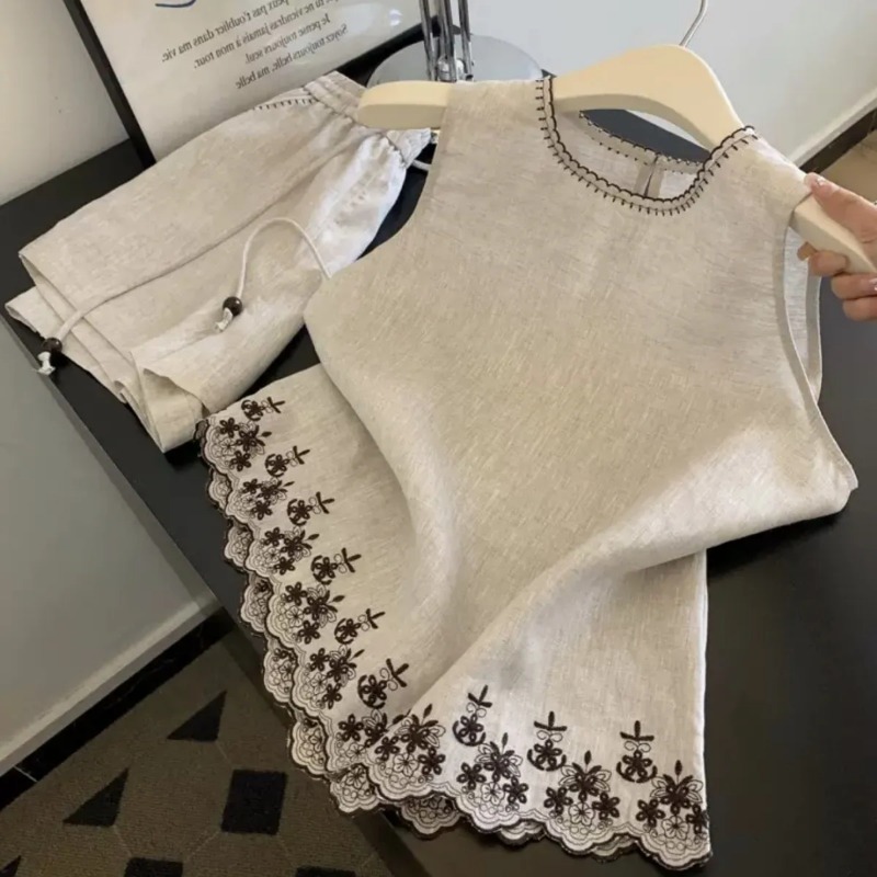 Summer Linen Clothing For Women - Simple Old Money Style Cotton and