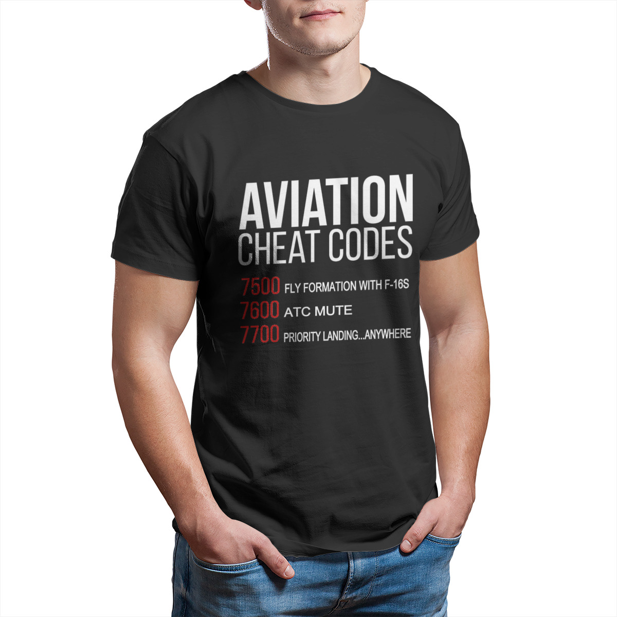 Summer Clothing Essentials Men - Aviation Cheat Codes T-Shirt Essentials Print