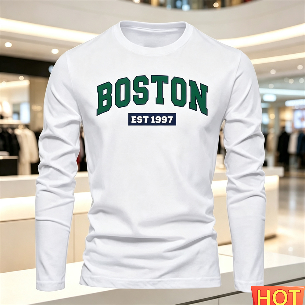 Summer Clothing Tops - Autumn Summer Men's long sleeved T-shirt