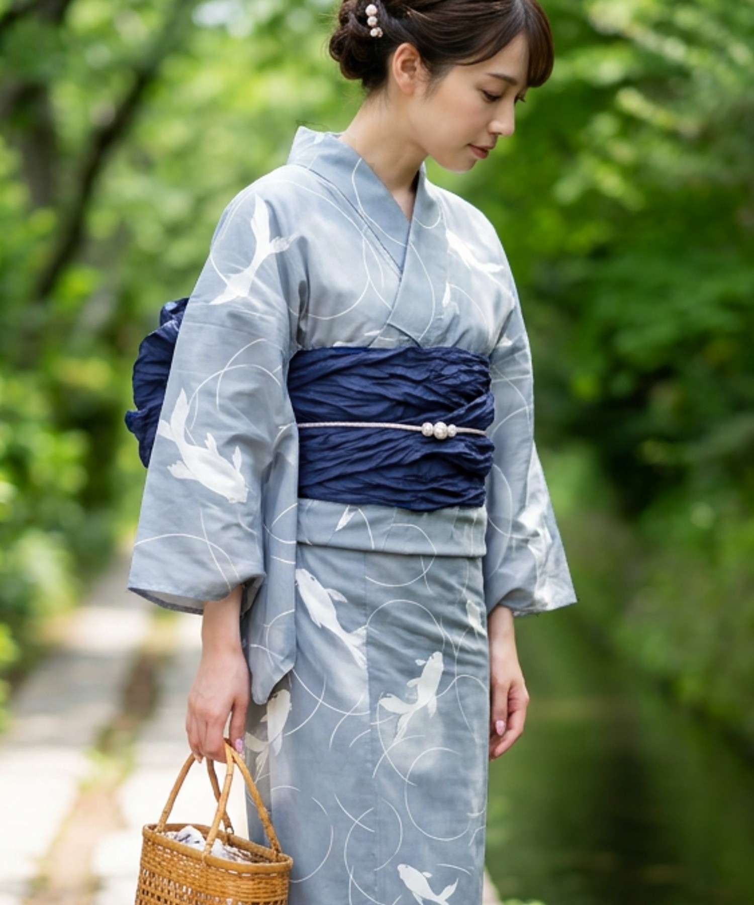 Summer Clothing Material - Traditional Yukata Kimono Cotton Linen Material
