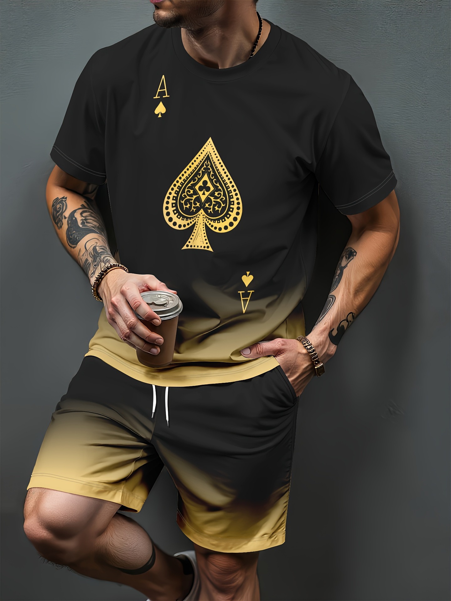 Gradient Letter Pattern 3D Pri - Summer Clothing Cheap ulasan dan harga
