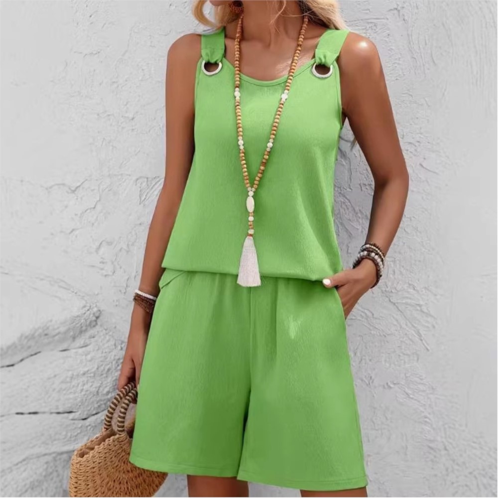 Spring Summer New O Neck Vest  - Zara Summer Clothing For Women ulasan dan harga