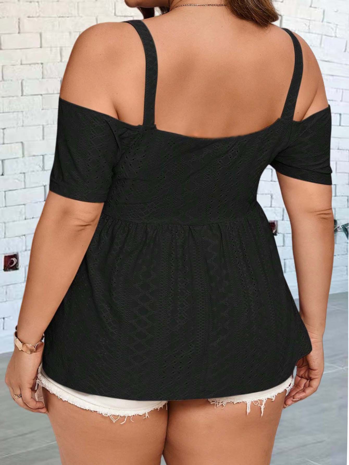 Elegant off-shoulder vest suit - Summer Clothing Plus Size Women ulasan dan harga
