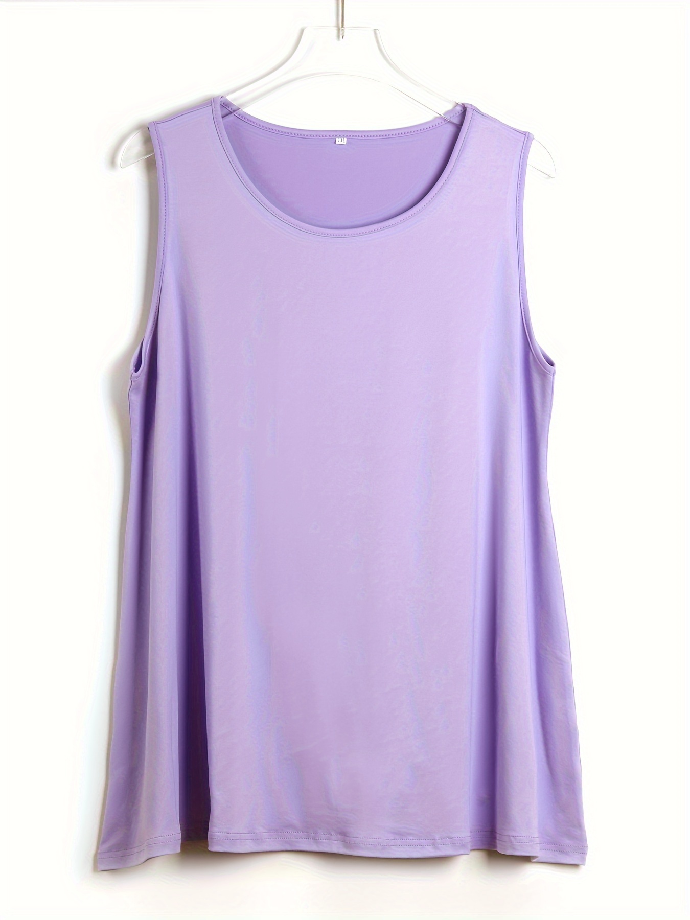 Plus Size Simple Solid Tank To - Summer Clothing Plus Size Women ulasan dan harga