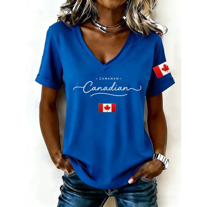 Canada National Flag Print Wom - Summer Clothing Women Canada ulasan dan harga