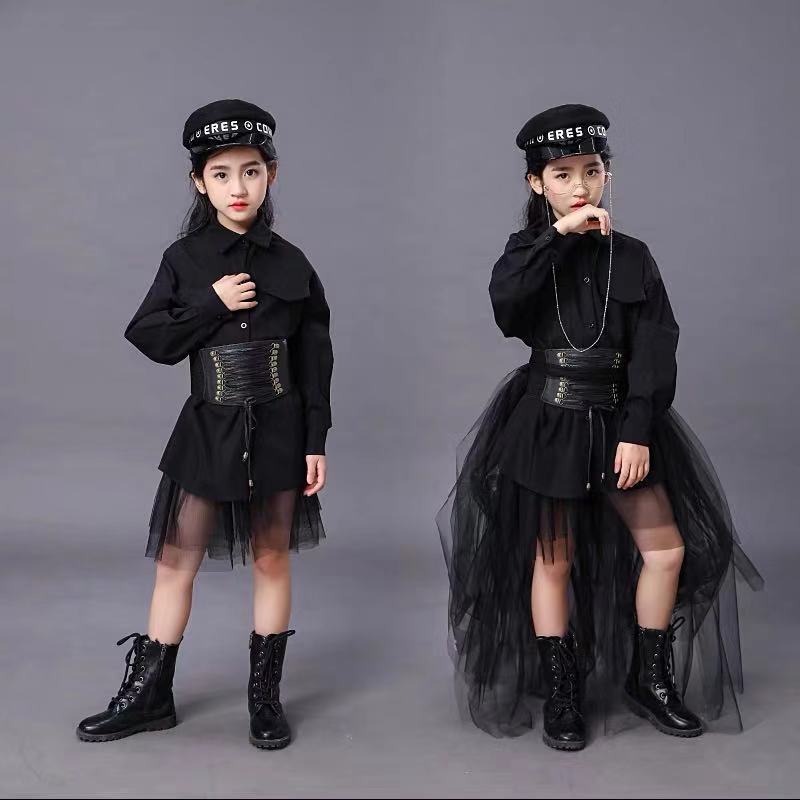 Children's Black Suit Girls Mo - Summer Clothing Set For Girls ulasan dan harga