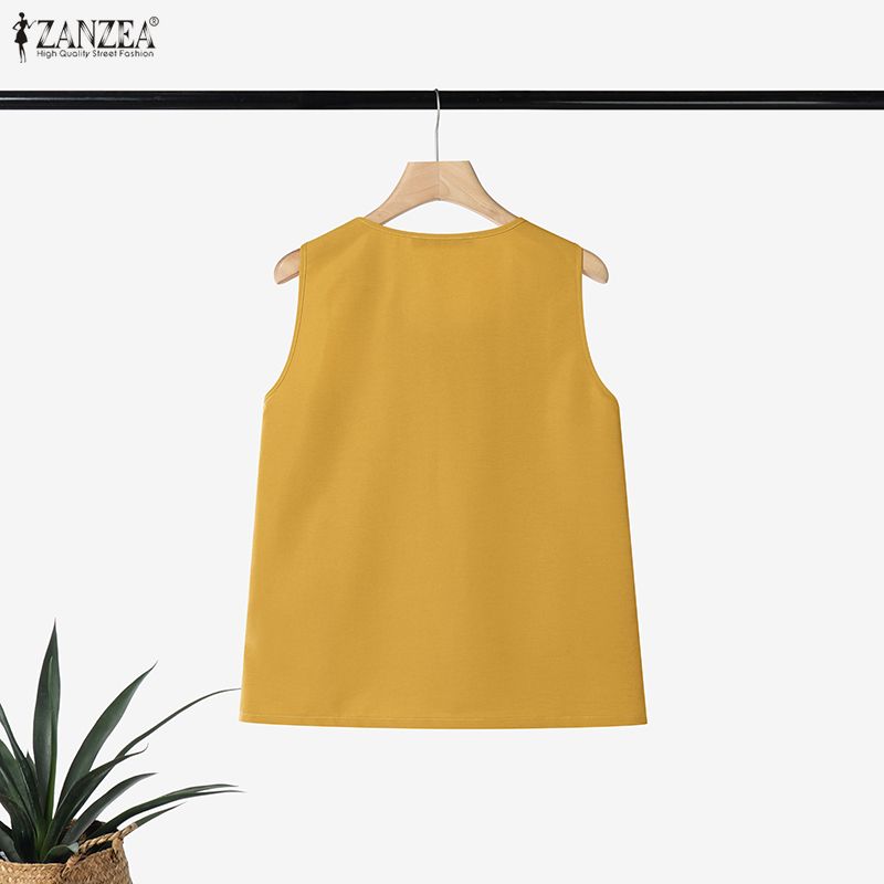 ZANZEA Plus Size 5XL Woman Pin - Summer Clothing Plus Size Women ulasan dan harga