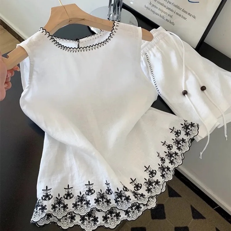 Simple Old Money Style Cotton  - Summer Linen Clothing For Women ulasan dan harga