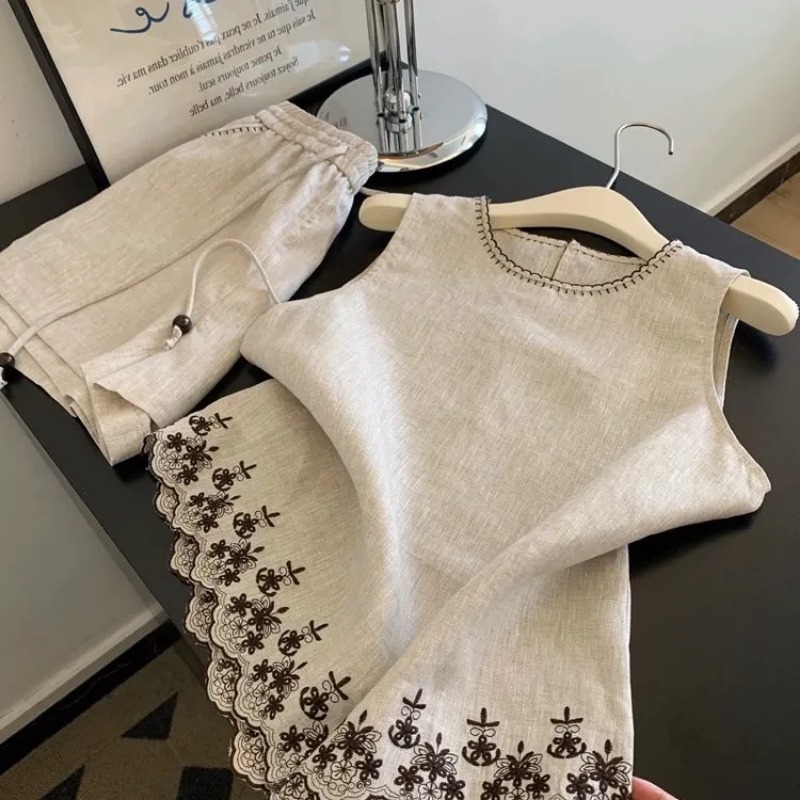 Simple Old Money Style Cotton  - Summer Linen Clothing For Women ulasan dan harga