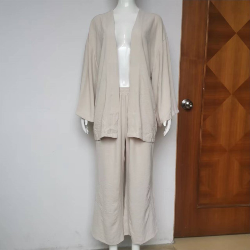 Women's Linen Trouser Suit Wit - Summer Linen Clothing For Women ulasan dan harga