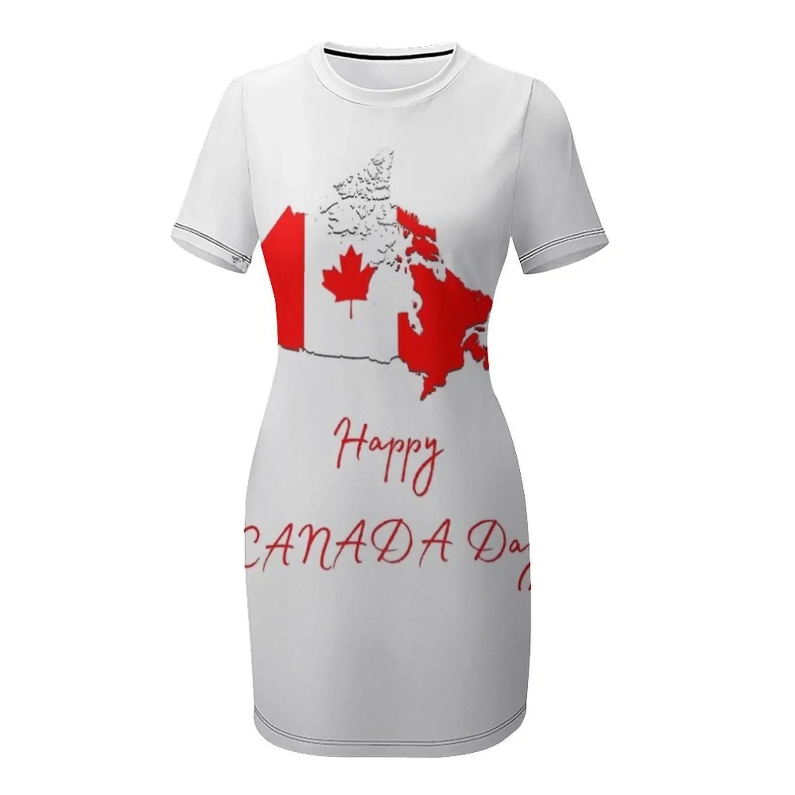 Happy Canada day Short-Sleeved - Summer Clothing Women Canada ulasan dan harga