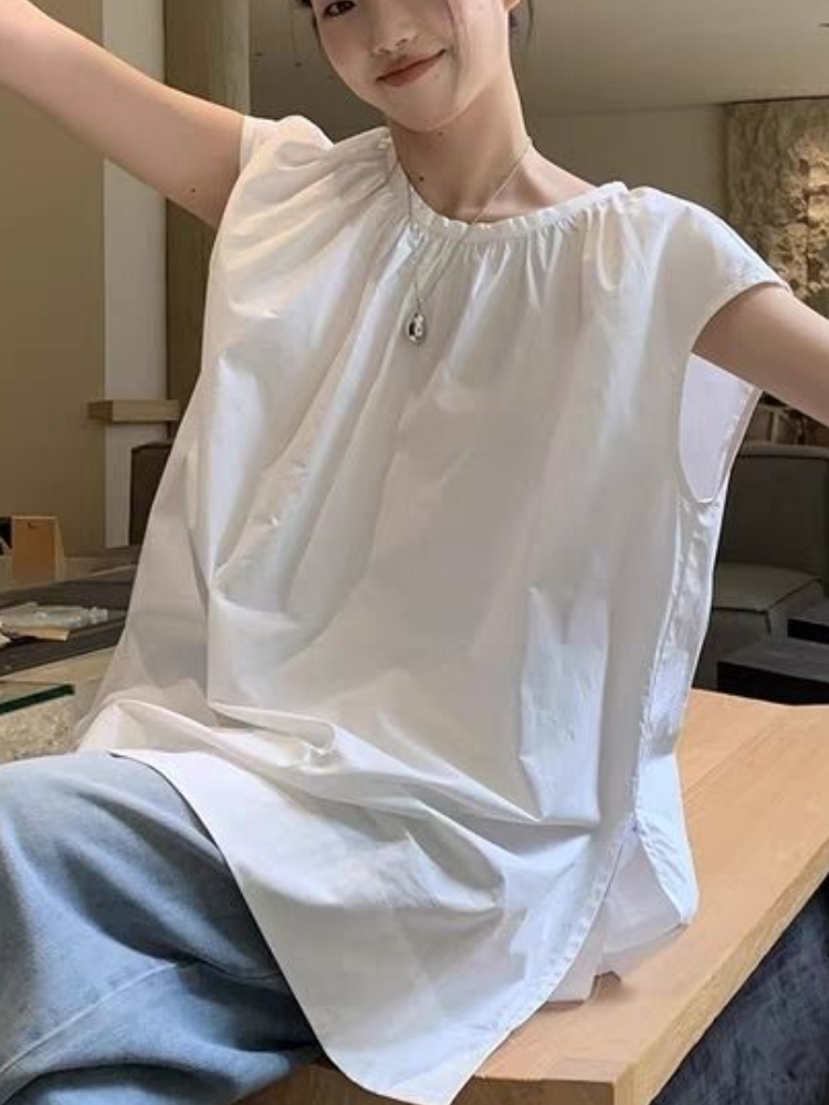 Sleeveless Blouses Women Vinta - Summer Linen Clothing For Women ulasan dan harga