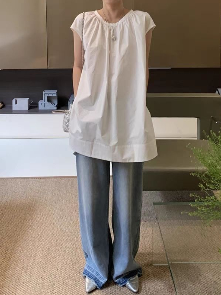Sleeveless Blouses Women Vinta - Summer Linen Clothing For Women ulasan dan harga
