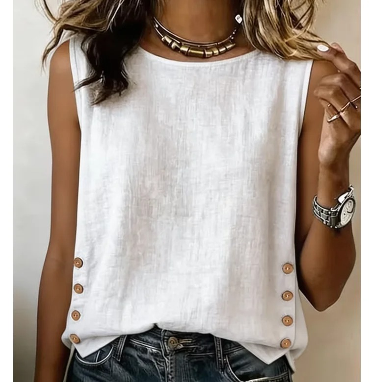Fashion Elegant Tops Shirt Sum - Summer Linen Clothing For Women ulasan dan harga
