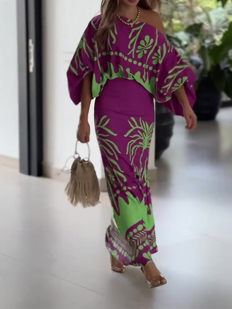 Sexy Women Print Two Piece Set - Summer Clothing Set For Girls ulasan dan harga