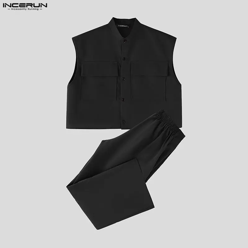 INCERUN Men Sets Solid Sleevel - Summer Clothing Tops ulasan dan harga