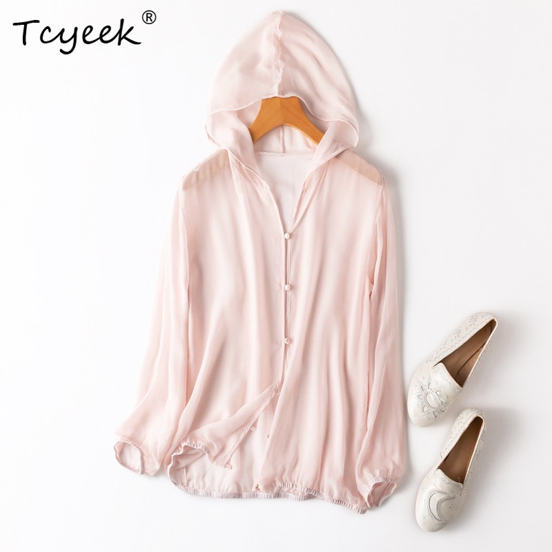 Tcyeek 100% Real Mulberry Silk - Summer Clothing Tops ulasan dan harga