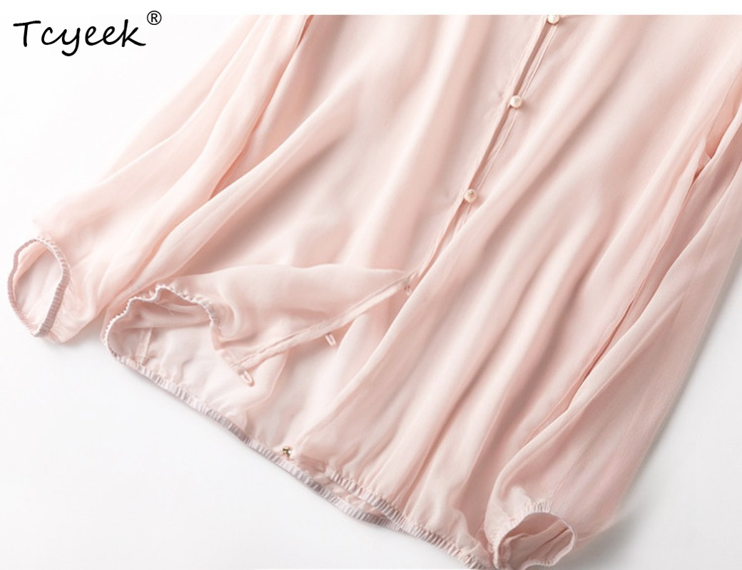 Tcyeek 100% Real Mulberry Silk - Summer Clothing Tops ulasan dan harga