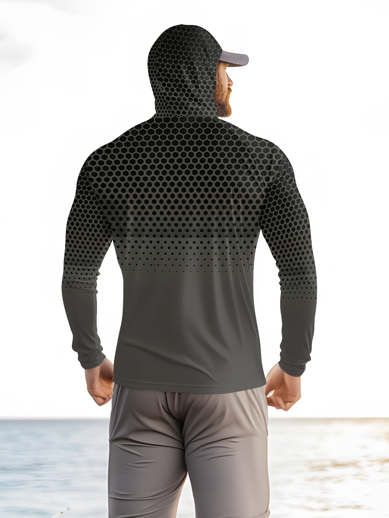 Men Hood Fishing Shirt long sl - Summer Clothing Tops ulasan dan harga