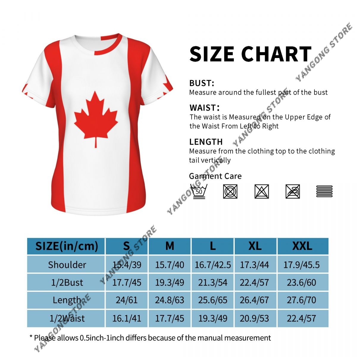 Women's T-shirt Canada Canadia - Summer Clothing Women Canada ulasan dan harga