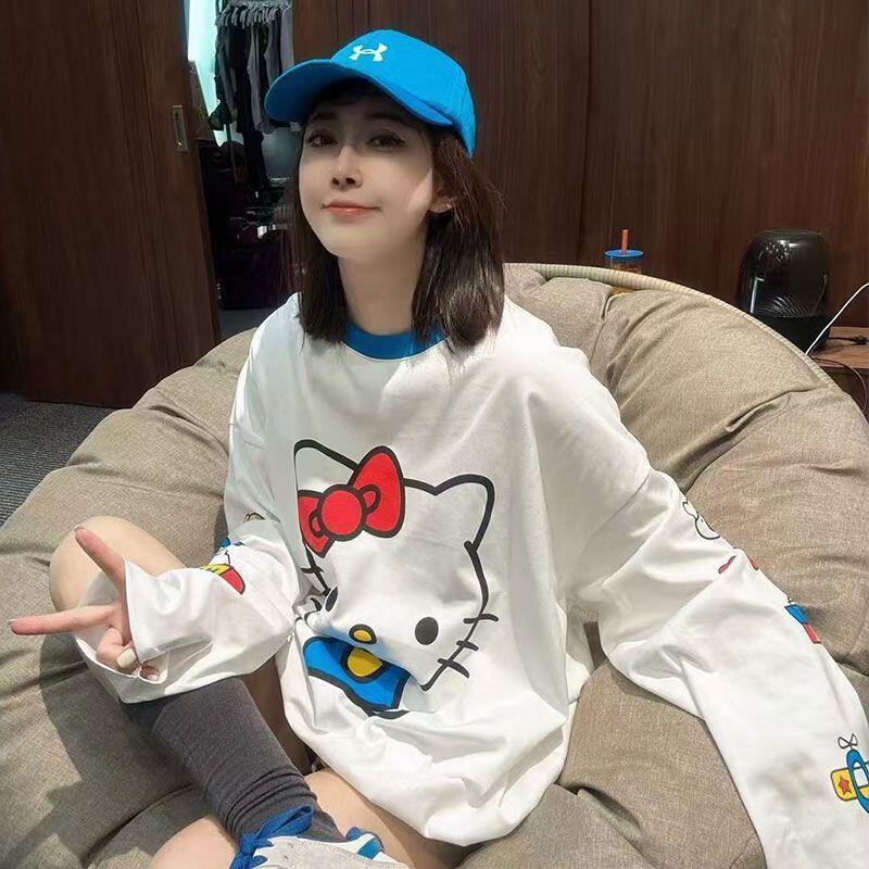 Long-Sleeved Hello Kitty Summe - Summer Clothing Tops ulasan dan harga