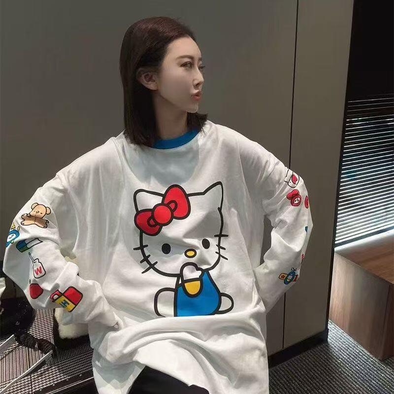 Long-Sleeved Hello Kitty Summe - Summer Clothing Tops ulasan dan harga