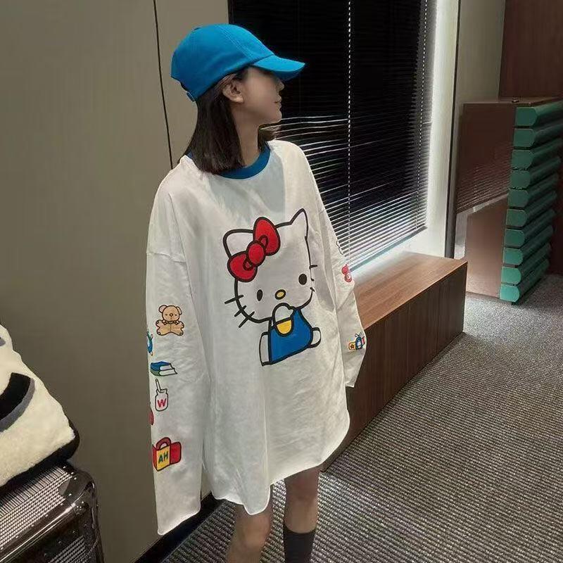 Long-Sleeved Hello Kitty Summe - Summer Clothing Tops ulasan dan harga