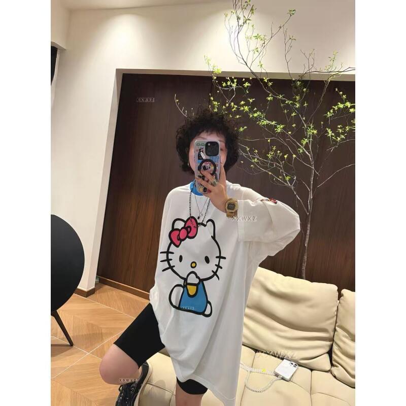 Long-Sleeved Hello Kitty Summe - Summer Clothing Tops ulasan dan harga