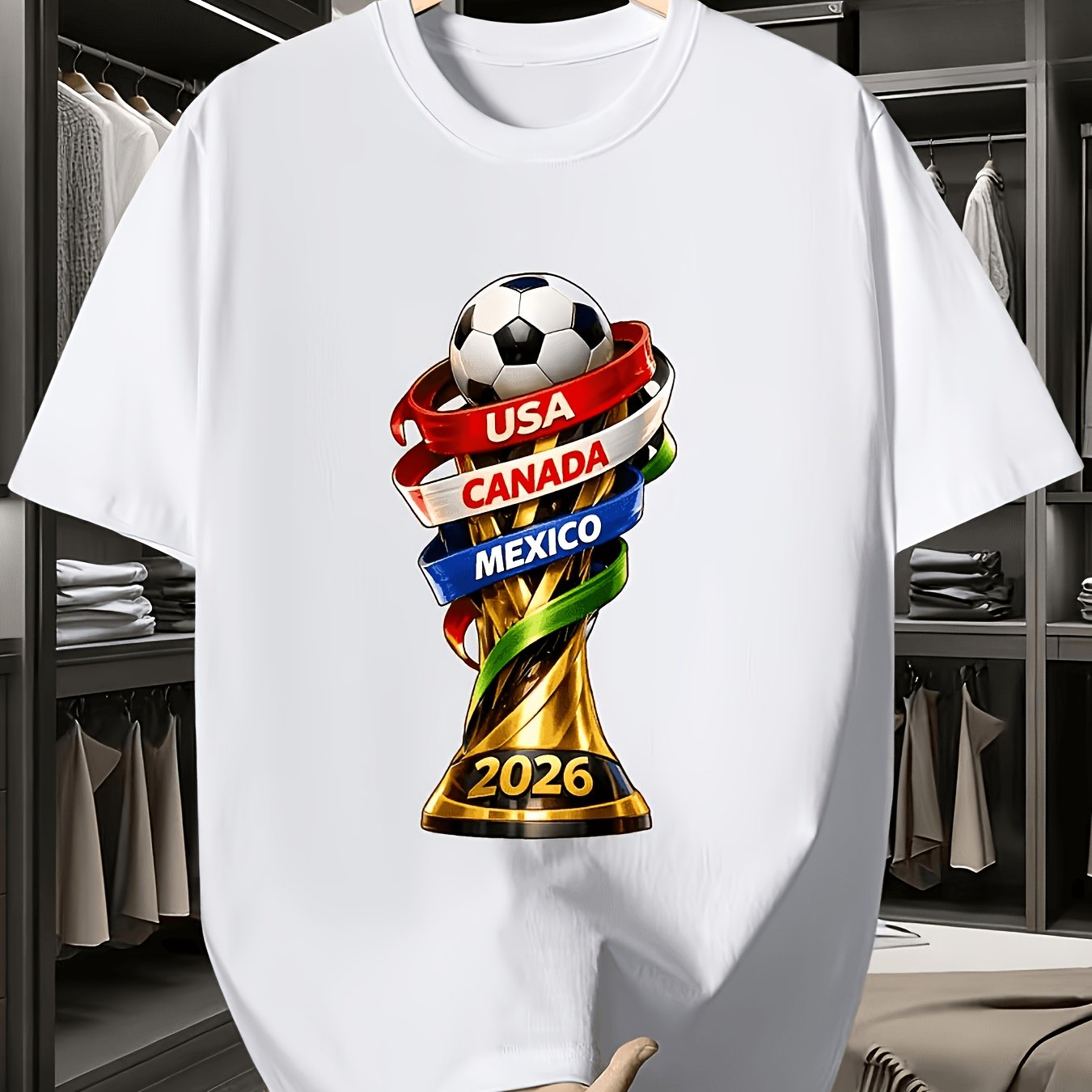 2026 USA Canada Cup Fun Print  - Summer Clothing Essentials Men ulasan dan harga