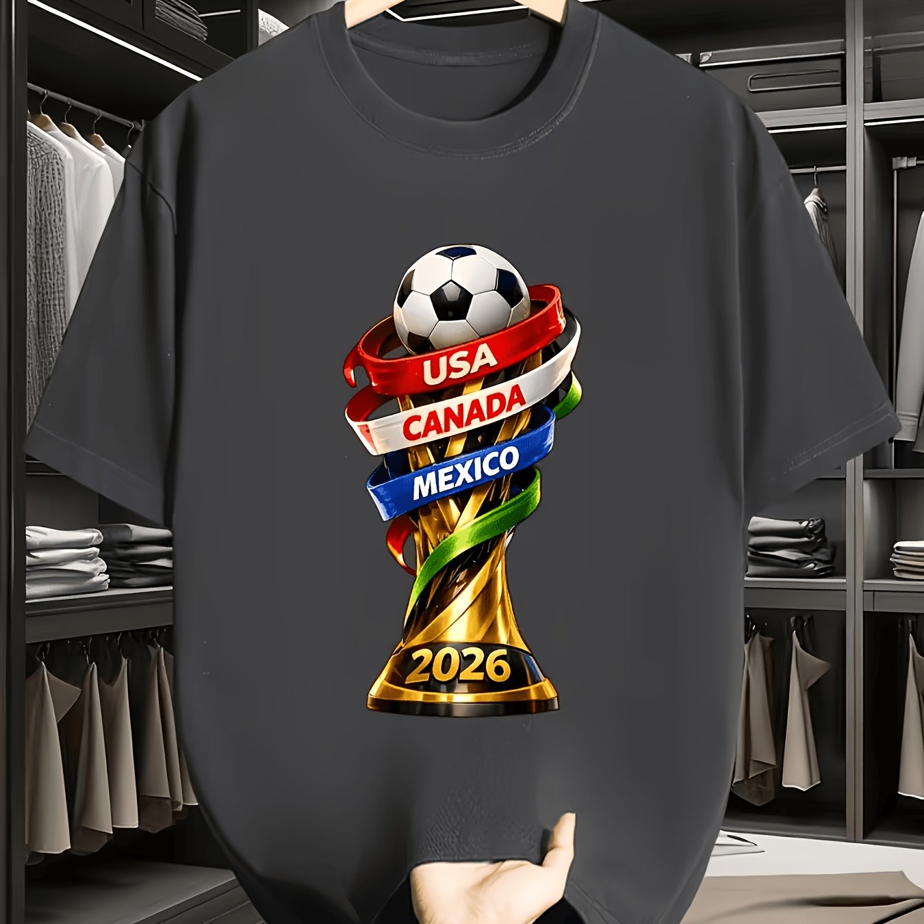 2026 USA Canada Cup Fun Print  - Summer Clothing Essentials Men ulasan dan harga