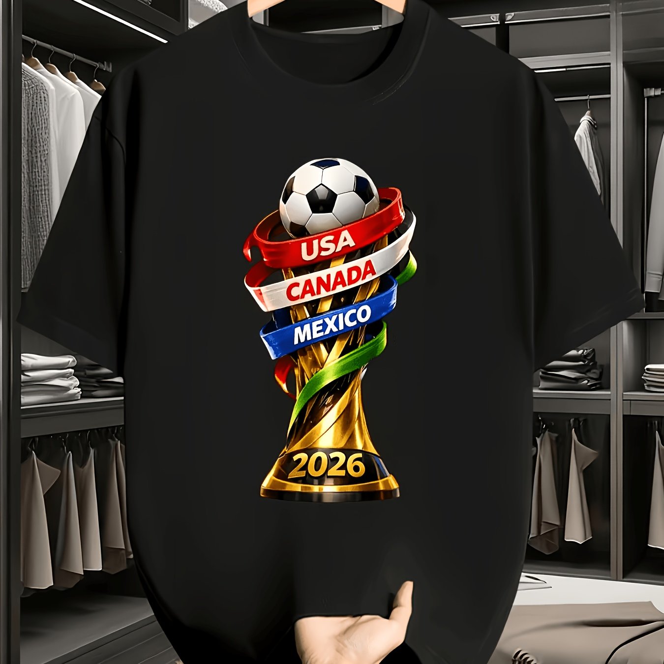 2026 USA Canada Cup Fun Print  - Summer Clothing Essentials Men ulasan dan harga