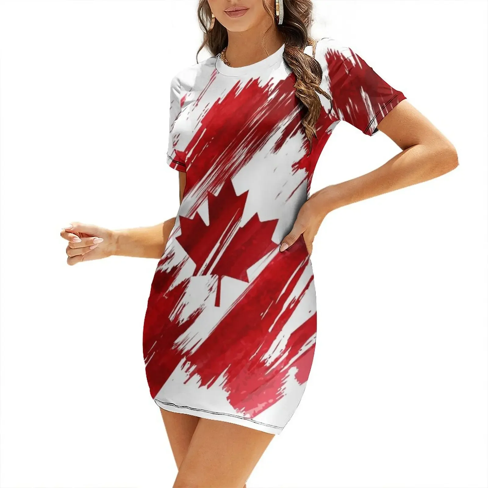 Canada Short-Sleeved Dress ele - Summer Clothing Women Canada ulasan dan harga