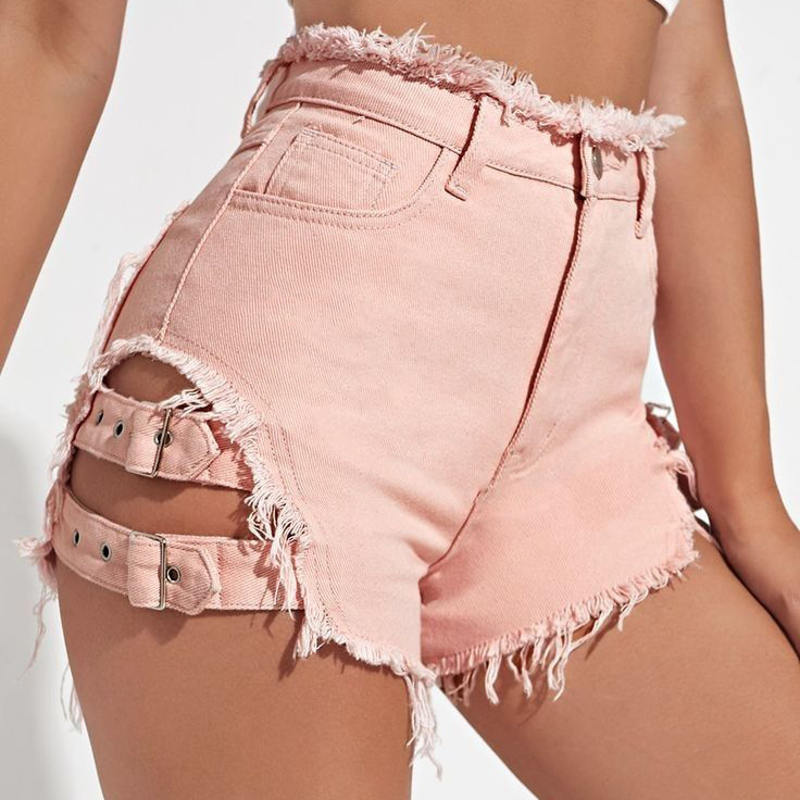 Women High Waist Denim Shorts  - Summer Clothing Cheap ulasan dan harga