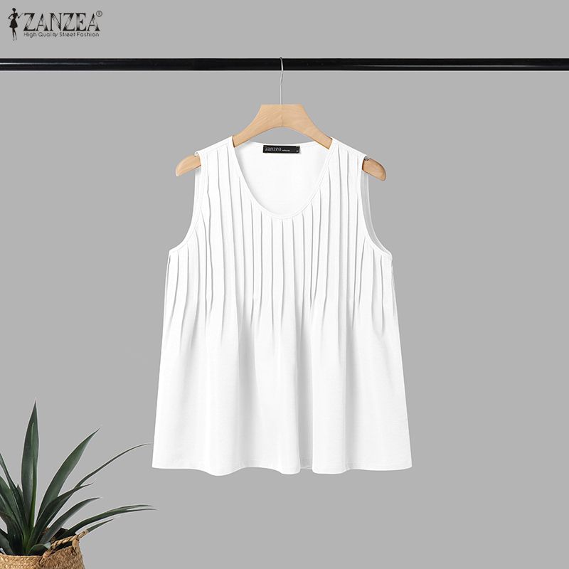 ZANZEA Woman Summer Pintuck Ta - Summer Clothing Plus Size Women ulasan dan harga