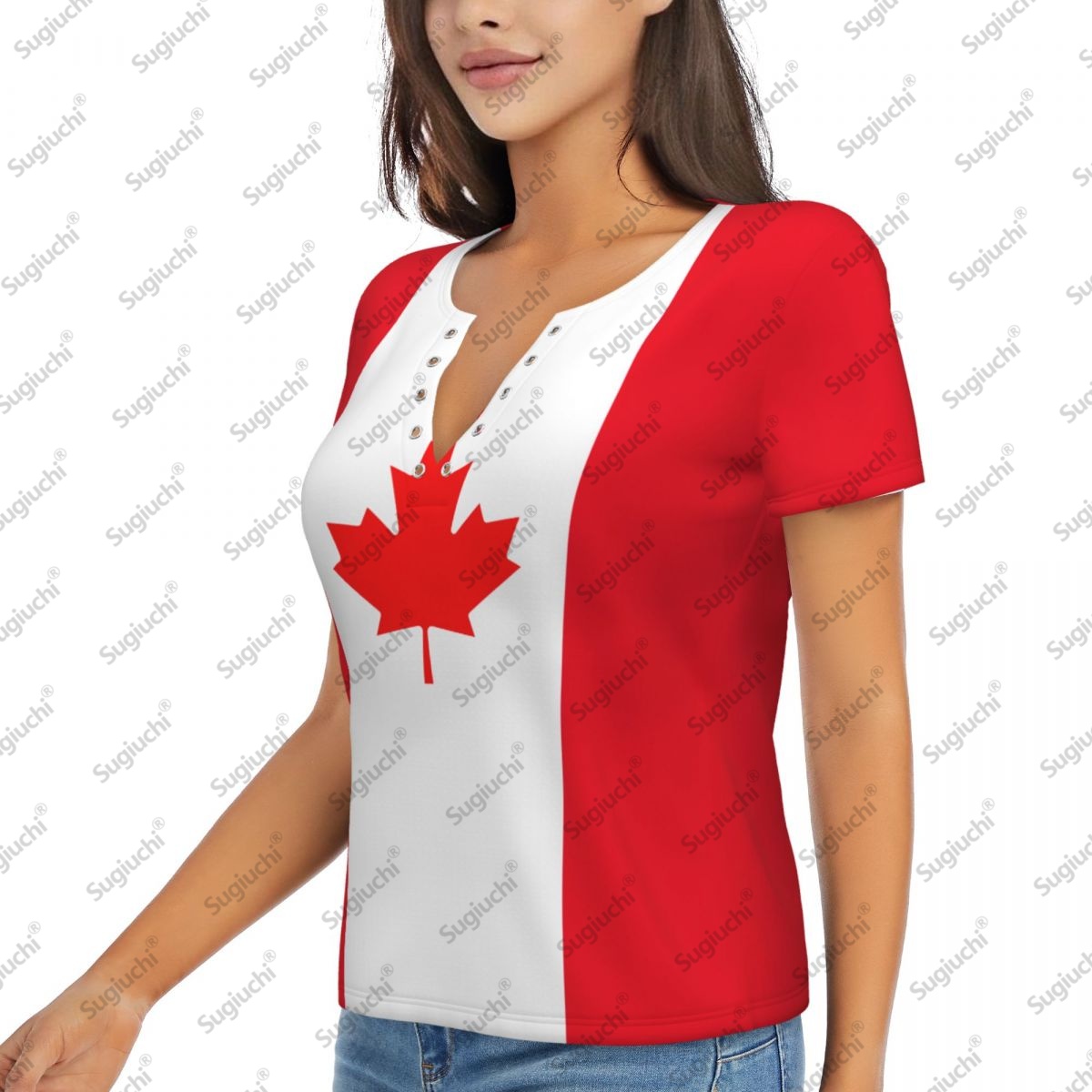 2025 Canada Flag Sexy Deep V N - Summer Clothing Women Canada ulasan dan harga