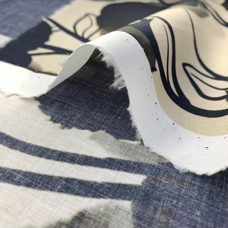 Ink Painting Style Print 100%  - Summer Clothing Material ulasan dan harga