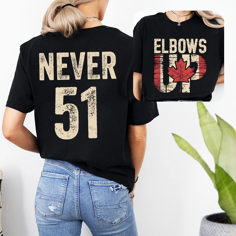 Retro Elbows Up Never 51 Canad - Summer Clothing Women Canada ulasan dan harga