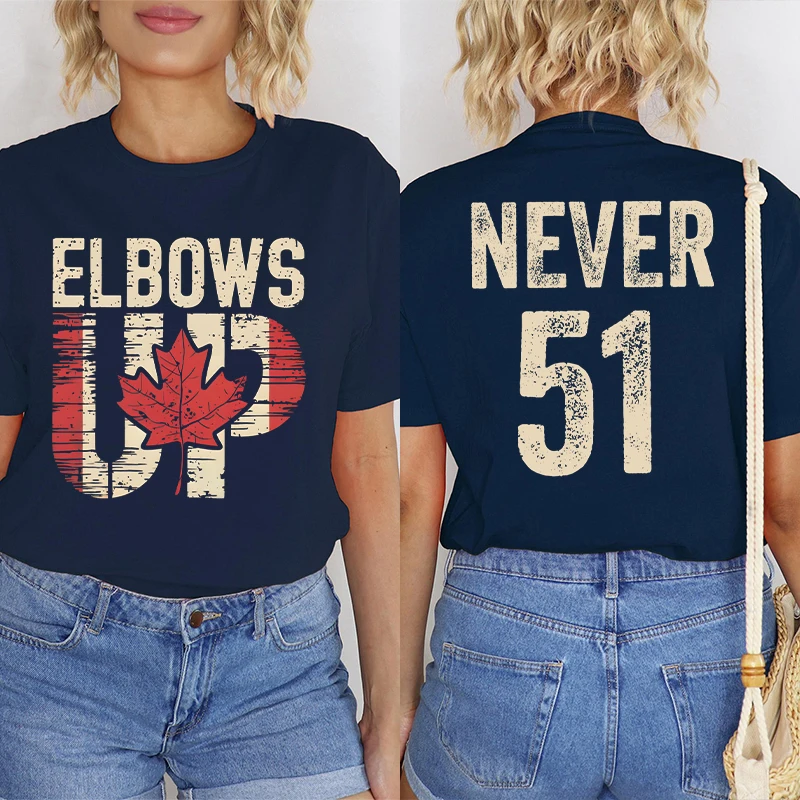 Retro Elbows Up Never 51 Canad - Summer Clothing Women Canada ulasan dan harga