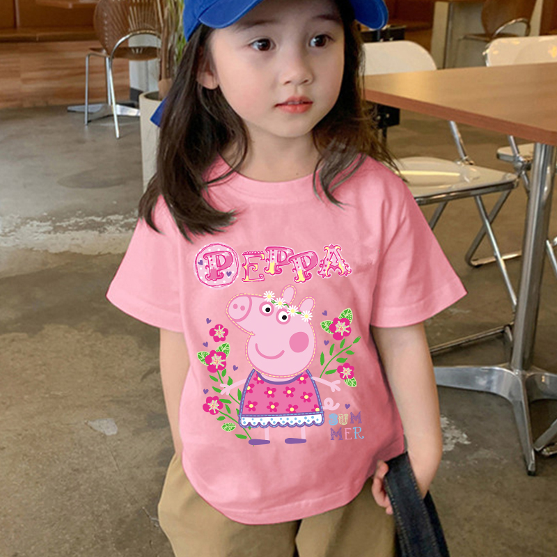 Peppas Pig Series T-shirt Shor - Summer Clothing Gifts ulasan dan harga