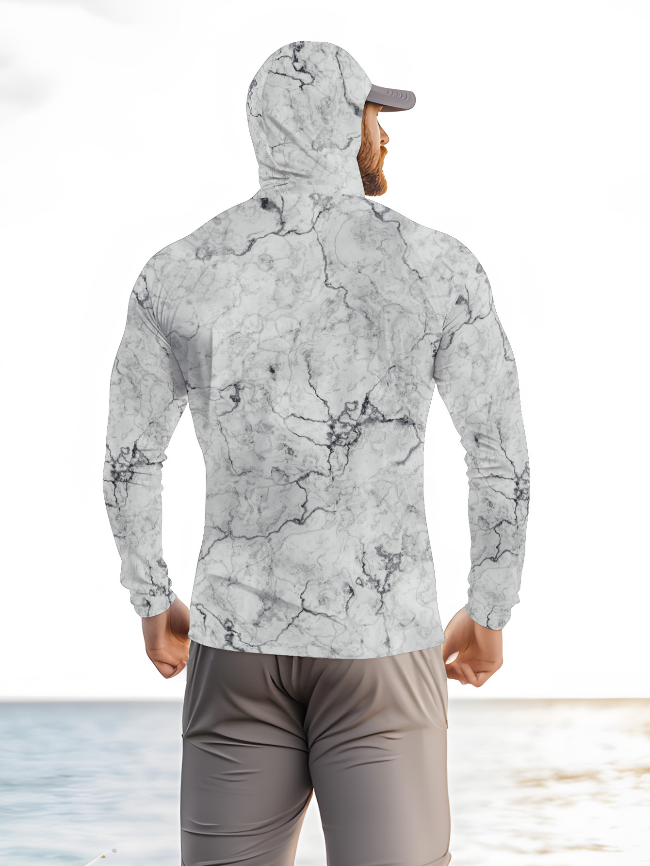Men Hood Fishing Shirt long sl - Summer Clothing Tops ulasan dan harga