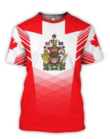 Canada T-Shirts Canadian Flag  - Summer Clothing Women Canada ulasan dan harga