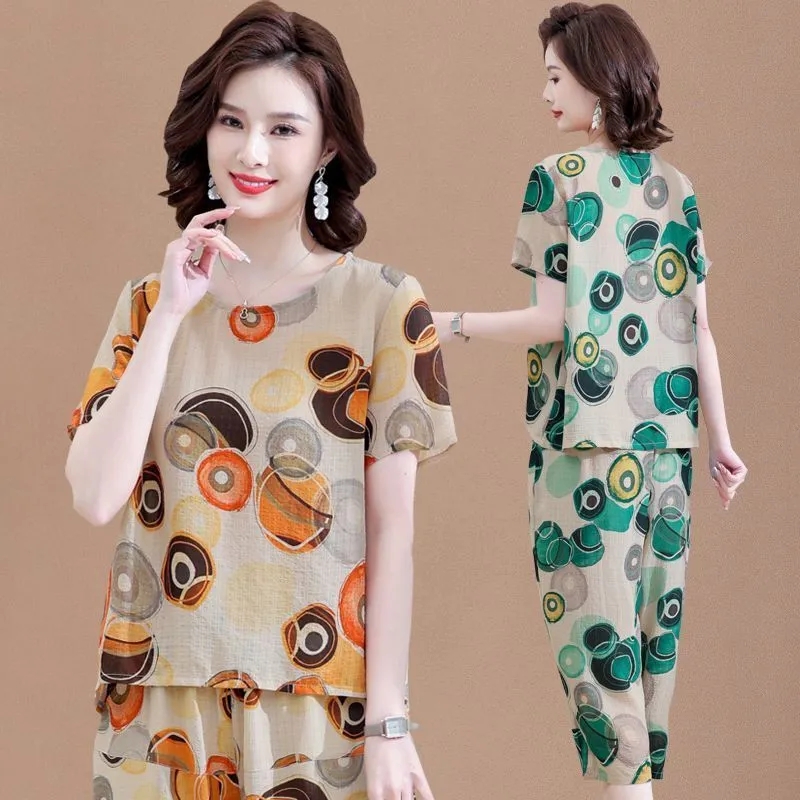 New Short-Sleeved T-Shirt for  - Summer Linen Clothing For Women ulasan dan harga