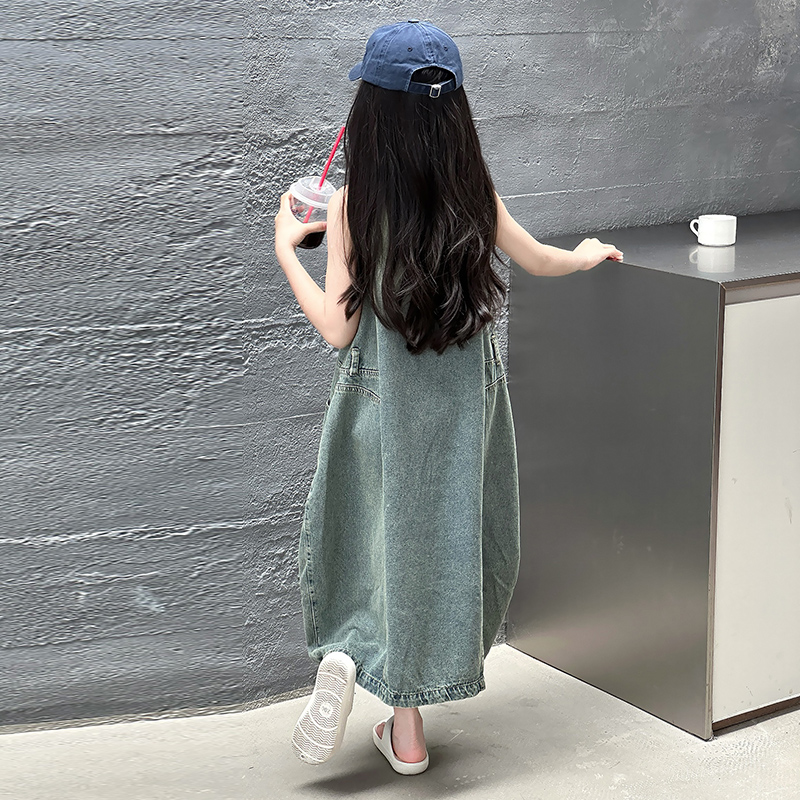 Vintage Blue Children Girls Hi - Summer Clothing Set For Girls ulasan dan harga