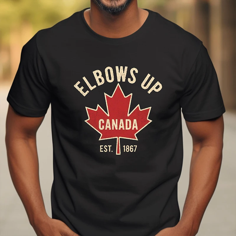 Elbows Up Canada T-shirt  for  - Summer Clothing Women Canada ulasan dan harga