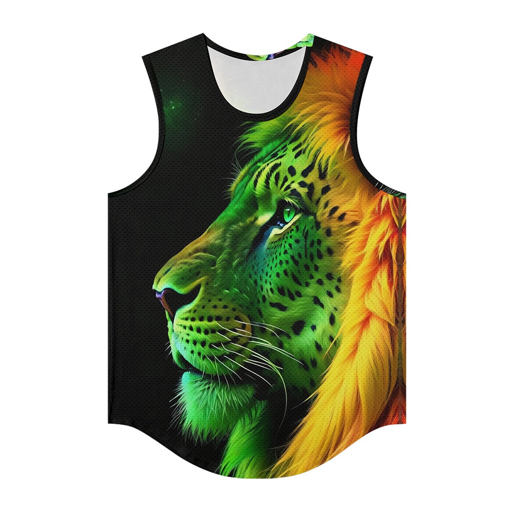 Men Vests Trendy Aura Lion Ani - Summer Clothing Essentials Men ulasan dan harga