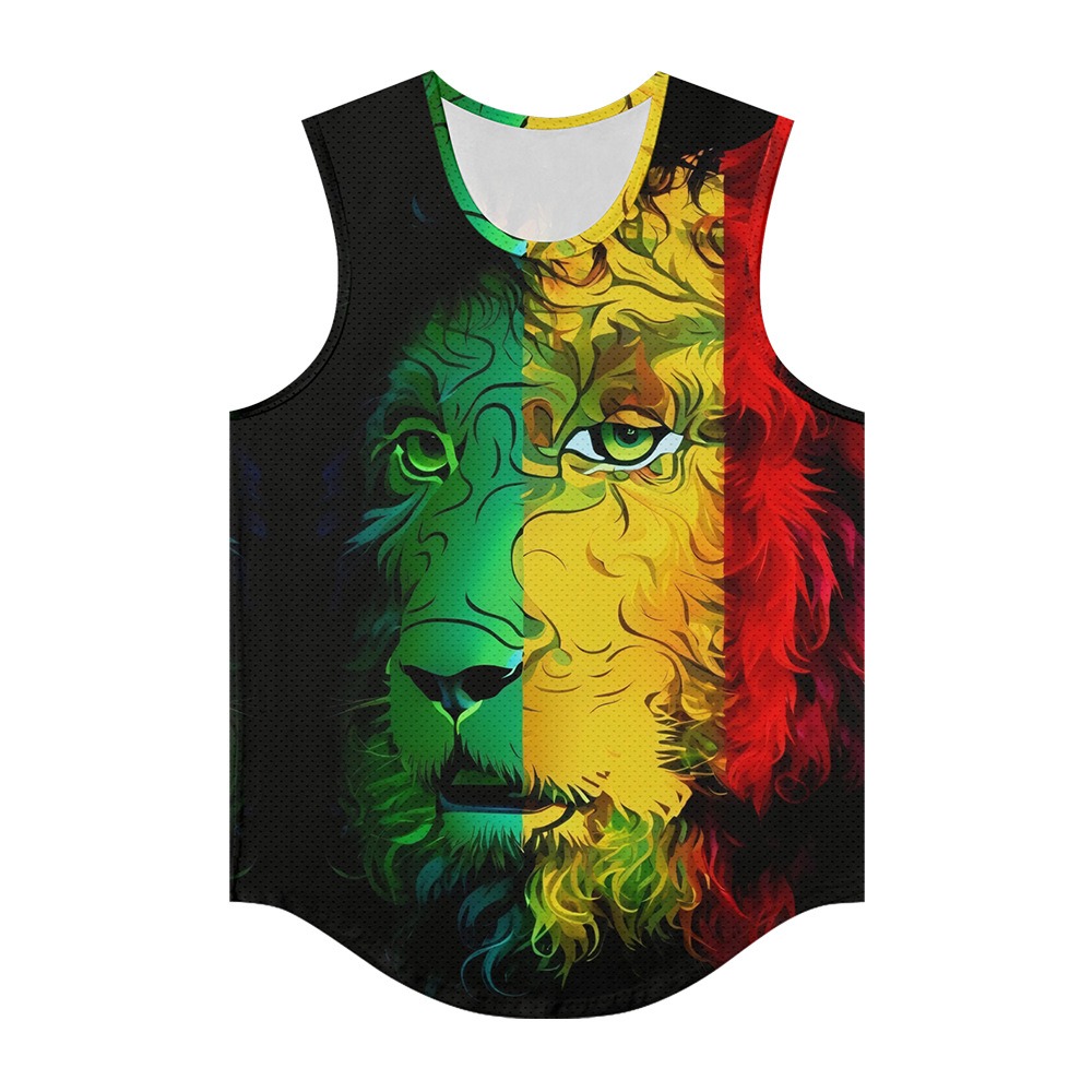 Men Vests Trendy Aura Lion Ani - Summer Clothing Essentials Men ulasan dan harga