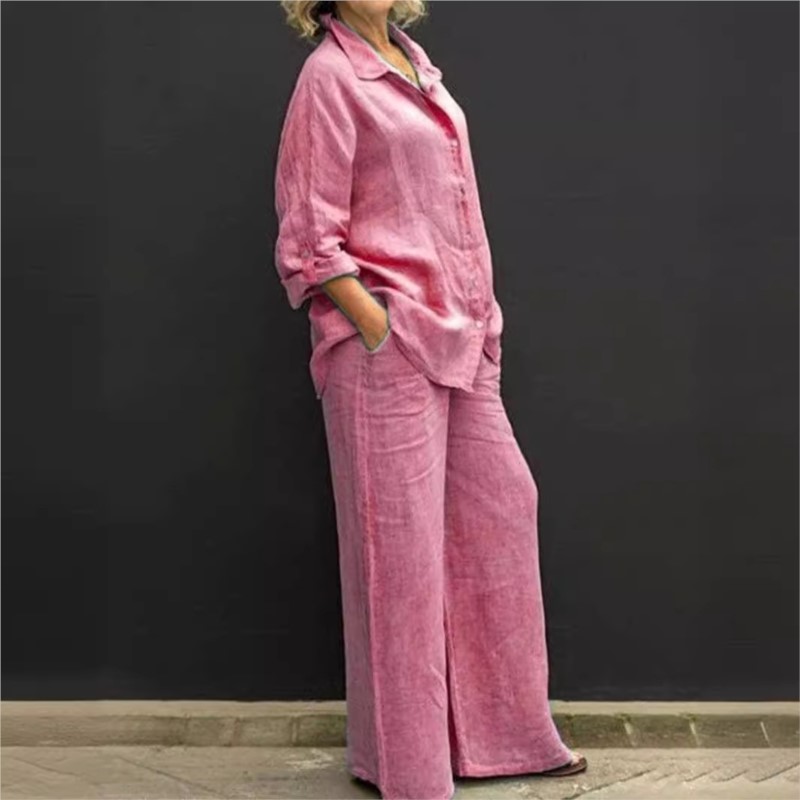 Two Pieces Set Autumn Vintage  - Summer Linen Clothing For Women ulasan dan harga