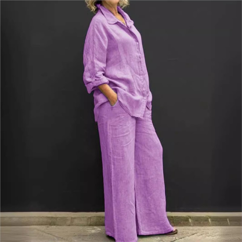 Two Pieces Set Autumn Vintage  - Summer Linen Clothing For Women ulasan dan harga