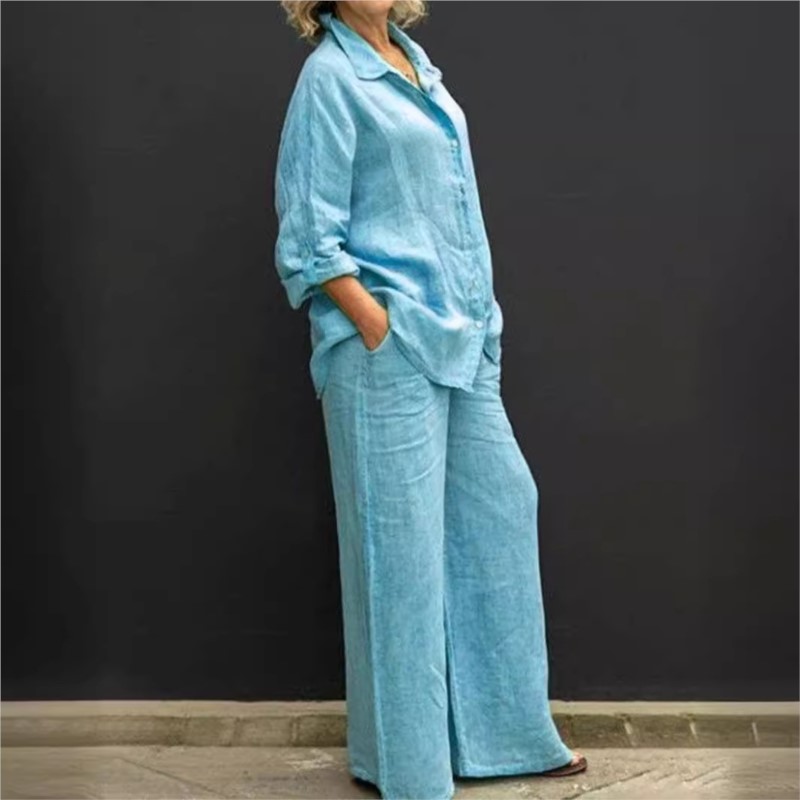 Two Pieces Set Autumn Vintage  - Summer Linen Clothing For Women ulasan dan harga