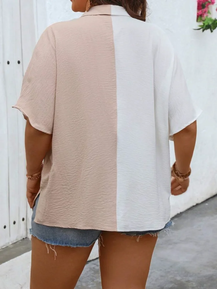 Plus Size Women Summer Shirt F - Summer Clothing Plus Size Women ulasan dan harga